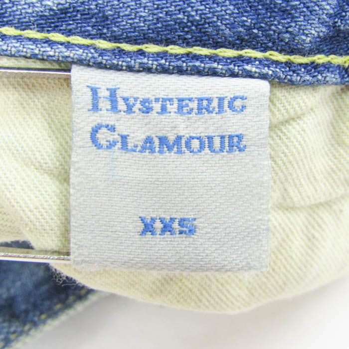 HYSTERIC GLAMOUR デニムショートパンツ スタッズ サイズXXS ブルー